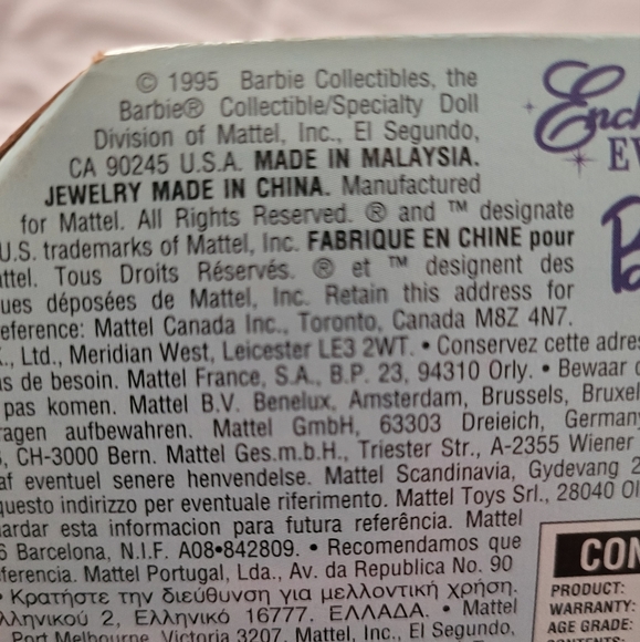Enchanted Evening Barbie 1995 Collector Edition, NIB, Vintage - Picture 4 of 4